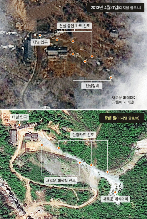 北 풍계리 핵실험장서 새 터널 공사…핵실험 잔해 정리? | 세계일보 北 풍계리 핵실험장서 새 터널 공사…핵실험 잔해 정리? | 세계일보