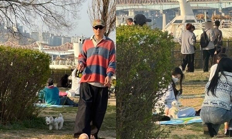 9년째 연애중…이광수·이선빈 한강 데이트 포착