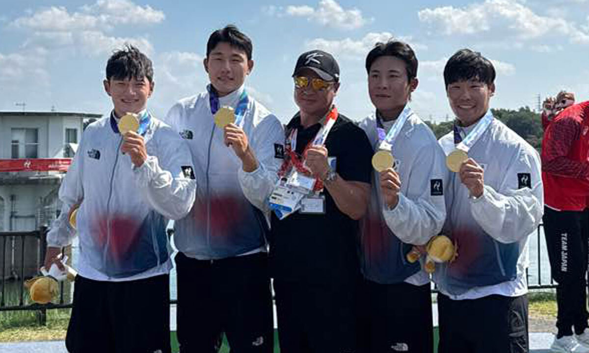 조광희 선봉 카약, 男 4인승 500m '첫 金'